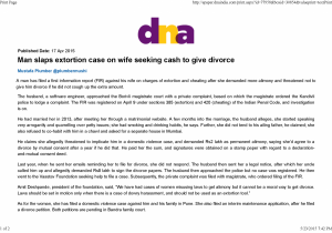 DNA - FIR against wife for alleged bid to extort money from Husband